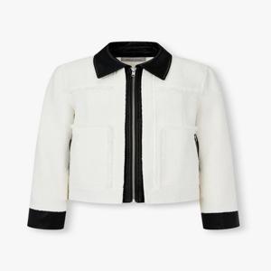 [보브]레더 패치 트위드 자켓7156110001