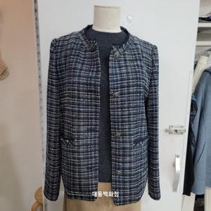 올리비아하슬러 DP01 라운드넥 트위드자켓 OHEFJK201