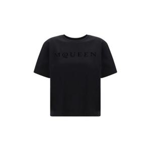 알렉산더 맥퀸 반팔 티셔츠 858325QLAE6 1000 BLACK