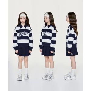 MLB키즈 럭비 스트라이프 카라 맨투맨세트 (7FS2V036150NYS)