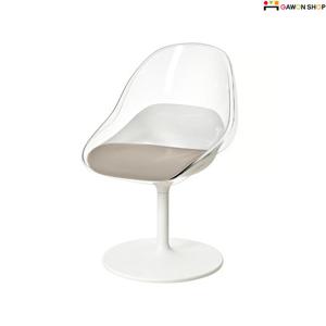 이케아 BALTSAR 화이트-투명 회전의자