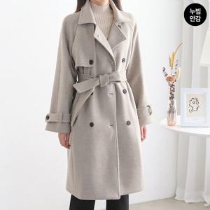 [한정수량] [모리스커밍홈] 라펠포인트 트렌치 누빔 롱 코트_M2412CT017D