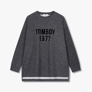 [톰보이] 레터링 프린트 슬럽 티셔츠 9176122974