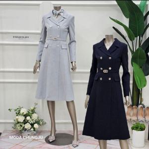 [미니멈]MD 테일러드 더블버튼 A라인 원피스  MD MYAAWO1090 Z_C