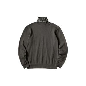 Kapital캐피탈 와플 저지 하이넥 롱 티셔츠 잉크 블랙 K2309LC074