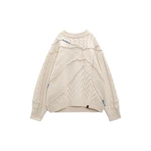 Zara자라 x 아더에러 패치워크 오버사이즈 니트 스웨터 크림 5755002712