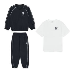 MLB 키즈 스트릿 베이직 우븐 맨투맨 3세트(7AS2B0161-50BKS)