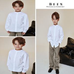 [빈]BA11BL01WT 화이트 스탠 카라 셔츠 블라우스