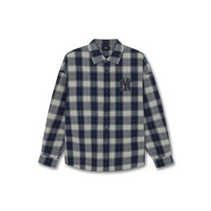 MLB  (3AWSB1061-50NYS) 공용 베이직 코튼 플란넬 체크셔츠