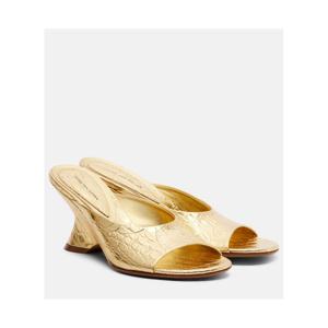 드리스반노튼 메탈릭 레더 샌들 P01154507