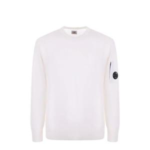 26 SS CP컴퍼니 렌즈 디테일 울 니트웨어 화이트 CMKN037A