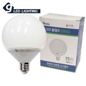 건식15W 주광색 볼램프 S타입 컨버터 LED전구 LED LED전구 다마 램프 LED램프