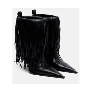 발렌시아가 Avenue Fringe 레더 앵클 부츠 P01126050