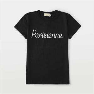 메종키츠네 파리지엥 로고 반팔 티셔츠 AW00101KJ0005 BK