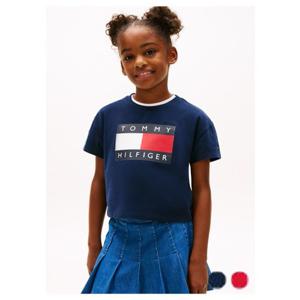 [타미힐피거칠드런2] 헤리티지 플래그 반팔 티셔츠 (T42G0KKO440GT1) 8세 16세
