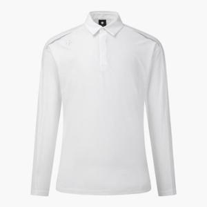 데상트골프티셔츠 JQS DQ12MFTL23-BWTG [ACMT] 남성 자카드 카라 긴팔 티셔츠 / Bright White