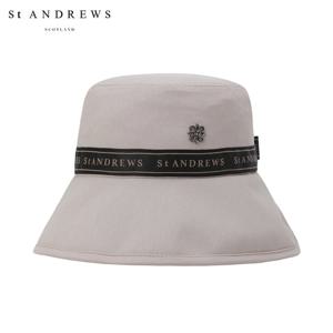 [세인트앤드류스] 여성 별 심볼 로고 테잎 프린트 리본 버킷햇