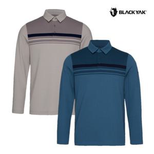 남성 기능성 스트라이프 카라 긴팔티 1BYKTSV002 NW