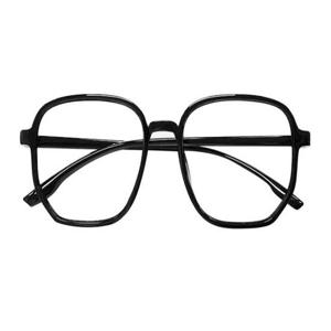 안경태 알없는 빅사이즈 다각형 오각안경테 블랙