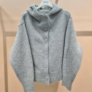 라티움 HC34 울혼방 후드단추 짧은 후드니트가디건 T2611Cd03