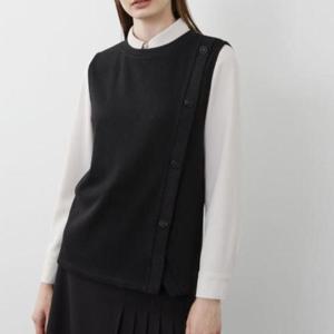 올리비아로렌 MG01 골지 버튼 베스트 VOBAN3W9171