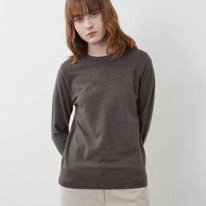 올리비아로렌 MG01 레이스 조직 풀오버 단색 라운드 니트 티 VOBBL3W9251