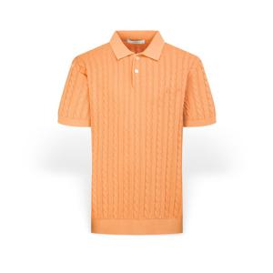 [헤지스] 남성 케이블패턴 카라 반팔니트 HZSW6B558O2