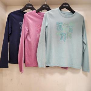 뱅뱅 HC15 뱅뱅 봄 간절기 프린트 얇은 면 긴팔 라운드 티셔츠 NTM245