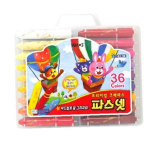 36색 아모스 파스넷 유아크레파스 아동색연필 미술