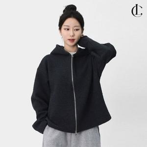 엘케이트 여자 사계절 데일리 엠보 크롭 투웨이 숏 후드집업 LOID001