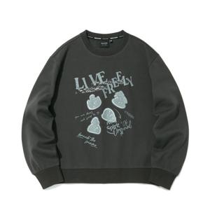 [인터크루]우먼스 크랙 멀티 레터링 맨투맨 D그레이 ITA1TM52ADG