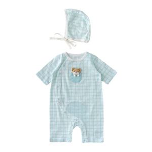 M밍크뮤D 26SS (MN)쁘띠뮤뮤체크SET우주복 보넷세트 7부 (3637004104)