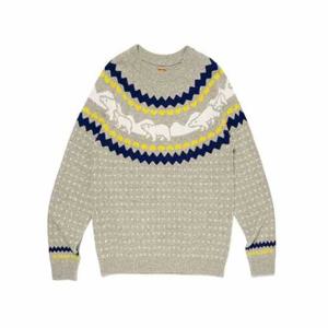 휴먼메이드 노르딕 자카드 니트 스웨터 그레이 HM26CS036