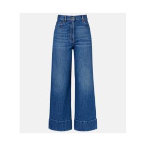 발렌티노 레더 트리밍 와이드 진 P01107865