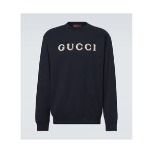 구찌 로고 코튼 저지 스웨트셔츠 P01124244