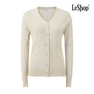 [르샵]Y 버튼 프런트 골지 니트 가디건 BQ2KC001A