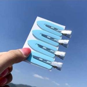 메이크업용 앞머리 사이드 헤어핀4P세트 블루