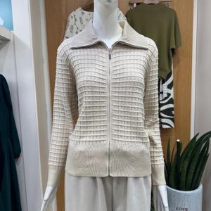 클리지 DP01 와플 카라 집업 니트 CP7WKC23