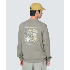 스노우피크 SNOWPEAK APPAREL 트로피컬 그래픽 맨투맨 (S24FUFHT64) Khaki Gray S24FUFHT64KG 337558
