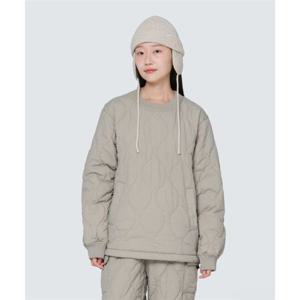 스노우피크 SNOWPEAK APPAREL 리사이클 퀼팅 맨투맨 (S24WUFHT02) Beige Gray S24WUFHT02BY 337454