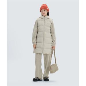 스노우피크 SNOWPEAK APPAREL 여성 후드 중기장 경량 다운 베스트 (S24WWGDV65) Light Beige S24WWGDV65LE 338083