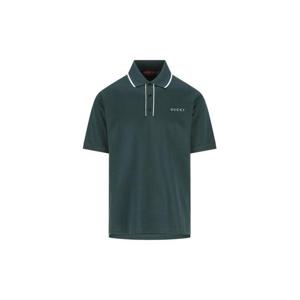 구찌 자수 코튼 피케 폴로 셔츠 806250XJHHO3015 Green
