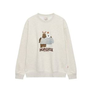 노르디스크 NORDISK 베스트 프렌드 카툰폴라베어 기모 맨투맨 - U_OATMEAL MELANGE OUW25223KZ 343531