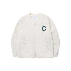 커버낫 C 로고 카라리스 쉐르파 자켓 아이보리 CO2403JK21IV 341739
