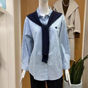 클리지 DP01 어깨 니트 숄 스트라이프셔츠 CQ2WBL29