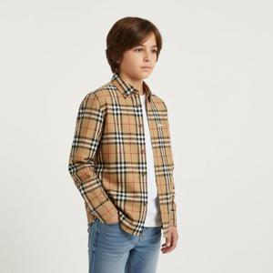 버버리 8059637 A7028 빈티지 체크 주니어 셔츠