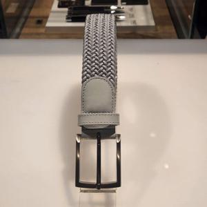 TE6SMBTBA114TGY 브로이어 소가죽 남성 화이트톤 그레이 수동 비죠 웨빙 벨트(선물추천)