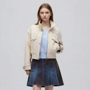 [에고이스트] (ES1FJ161) 비조장식 하이 인조가죽 자켓