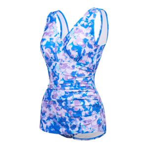 [레노마수영복]여성 플라워 아쿠아로우컷  U백 스파 수영복LS2G886