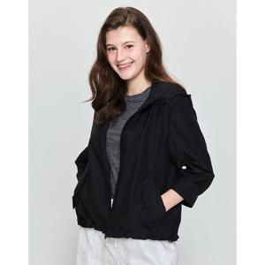 (+더블쿠폰 10%) 헤지스 여성 25SS 스테디셀러블랙 후드 경량 숏 점퍼 WSJU5B401BK